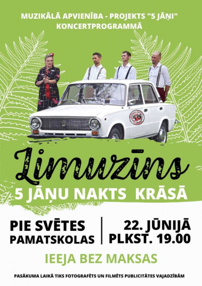 Pie Svētes pamatskolas koncertprogramma “Limuzīns 5 Jāņu nakts krāsā” 