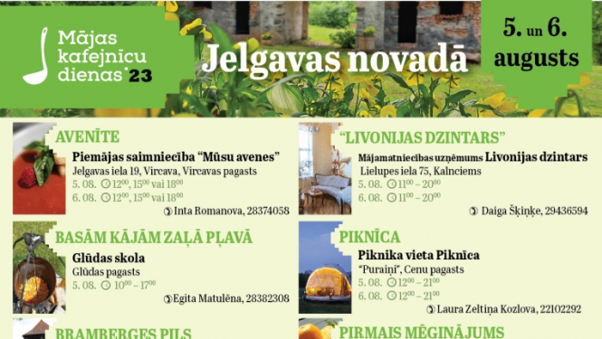 mājas kafejnīcas dienas