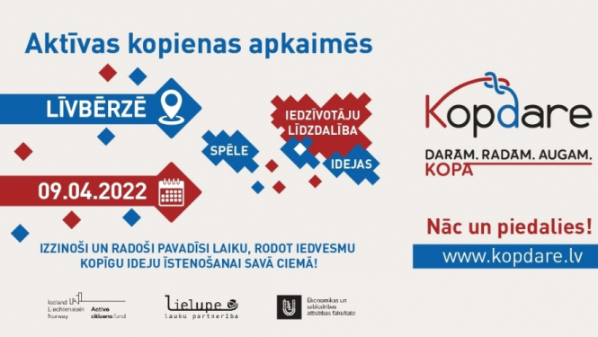 Iedzīvotāju līdzdalības spēle “Aktīvas kopienas apkaimēs”- LĪVBĒRZES pagastā