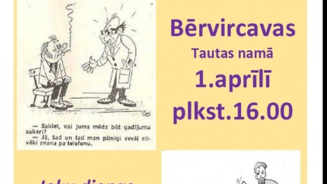 Bērvircavas Tautas namā joku dienas koncertuzvedums "Aprīlī ir jājoko"