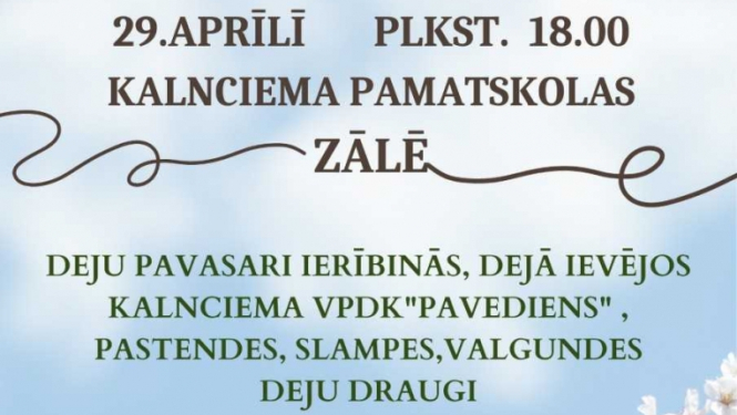 Kalnciema pamatskolas zālē deju koncerts