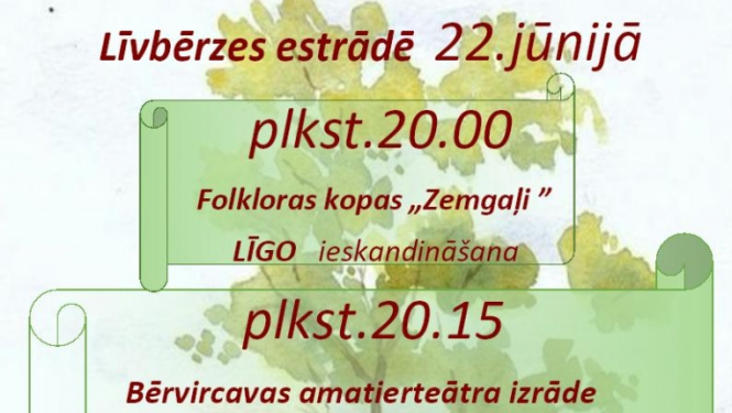 Līvbērzes estrādē ielīgošanas pasākums
