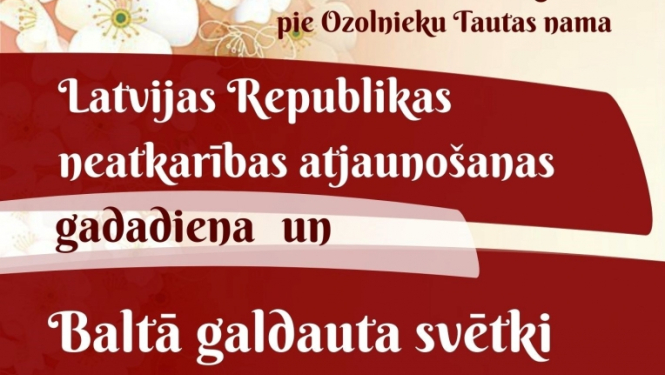 Pie Ozolnieku Tautas nama Baltā galdauta svētki