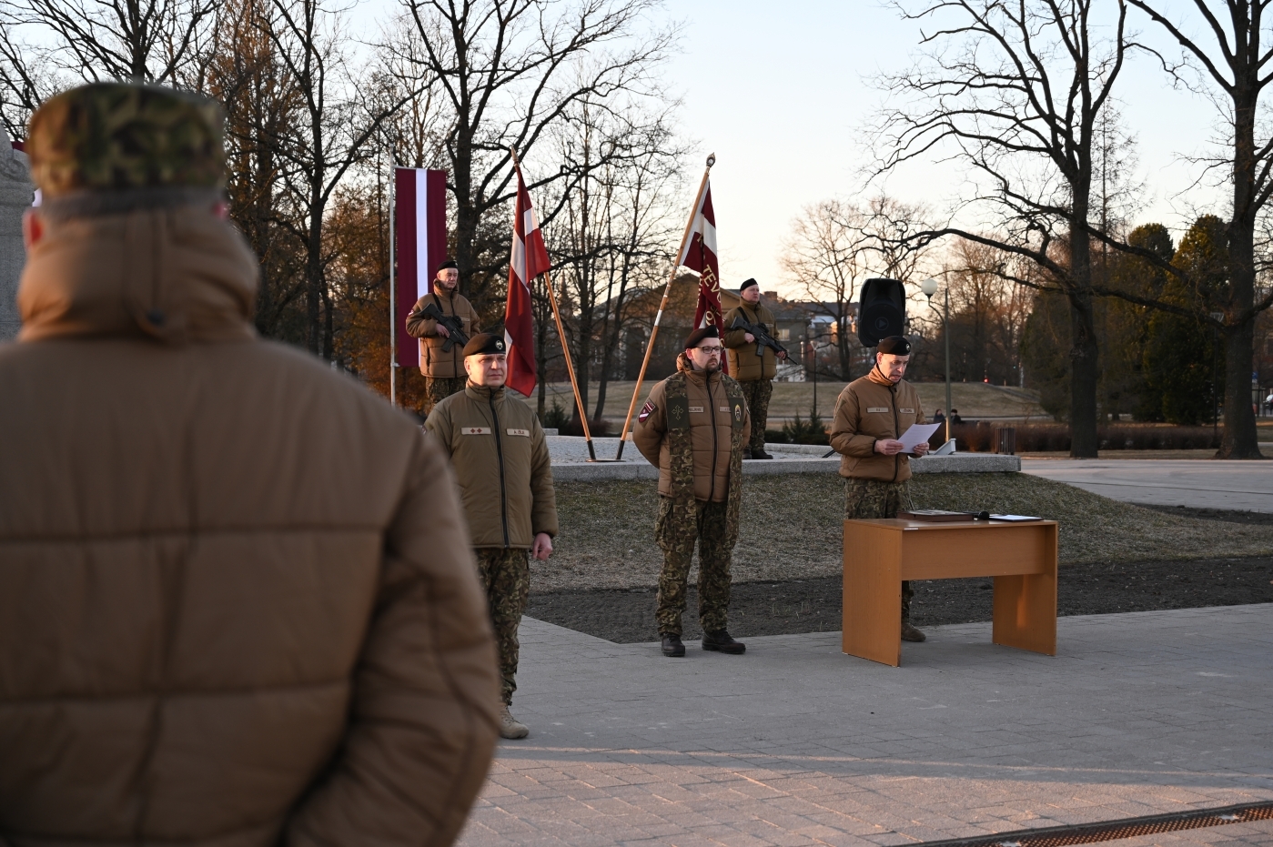 Priekšsēdētāja dalība zemessargu svinīgā zvēresta nodošanas ceremonijā