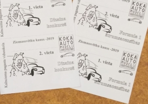 Par tradīciju Kalnciema pagasta vidusskolā kļuvusi Ripo auto "Ziemassvētku kausa" izcīņa