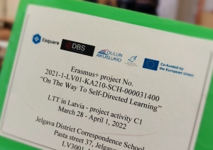 Jelgavas novada neklātienes vidusskola uzņem sadarbības partnerus