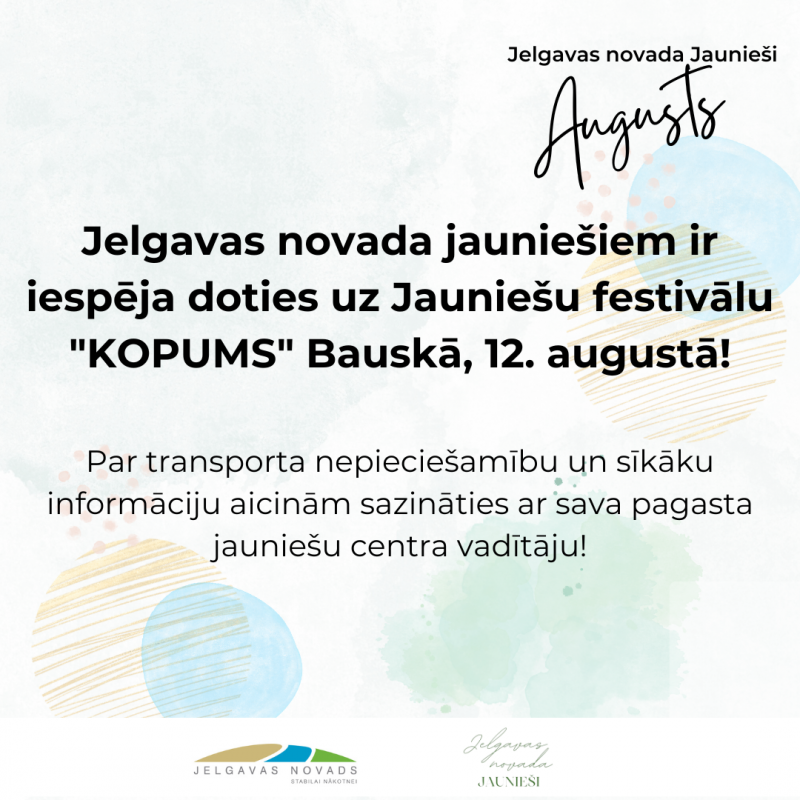 Pasākumi jauniešu iniciatīvu centros