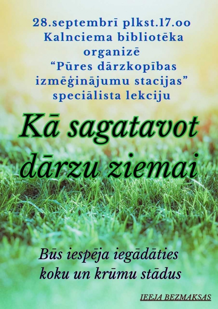 Lekcija "Kā sagatavot dārzu ziemai"