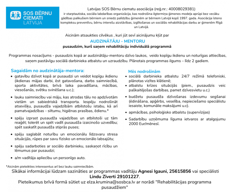 audzinātājs / mentors