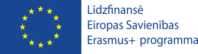 Logo "Līdzfinansē Eiropas Savienības Erasmus+ programma"