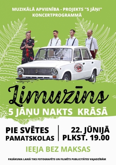 Pie Svētes pamatskolas koncertprogramma “Limuzīns 5 Jāņu nakts krāsā”