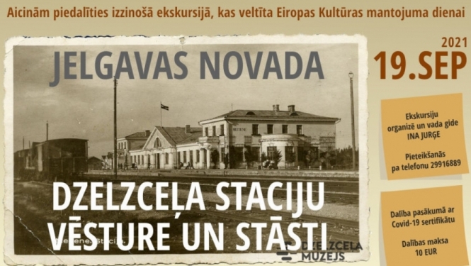 Ekskursija uz vēsturiskajām stacijām Jelgavas novadā Eiropas Kultūras Mantojuma Dienu ietvaros