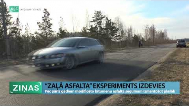 ReTV: Izdodas iecere par “zaļu asfaltu” - modificēto bitumenu izmantos biežāk