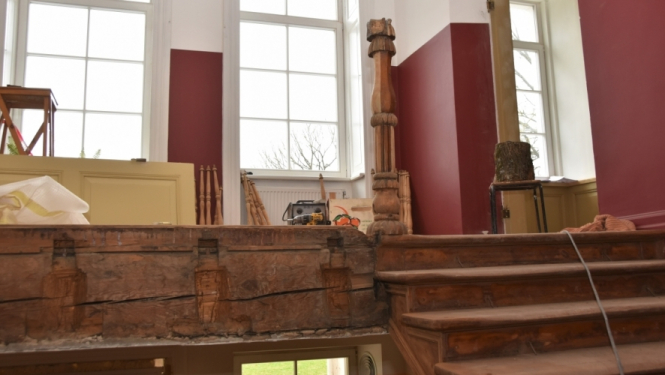 Lielvircavas muižā aktīvi norit restaurācijas darbi