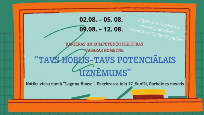 Aicinām jauniešus iepazīt uzņēmējdarbības un IT jomas, piedaloties atraktīvās vasaras nometnēs!