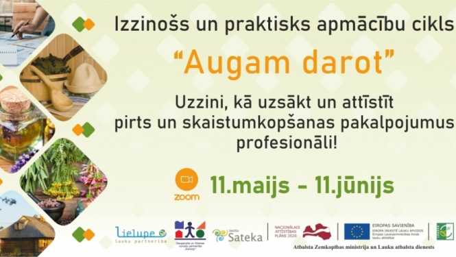 Izzinošs un praktisks apmācību cikls “Augam darot” – pirtniekiem un skaistumkopšanas pakalpojumu sniedzējiem