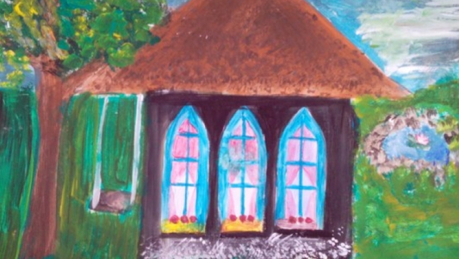 Sapnis par Elejas tējas namiņu Jelgavas novada Mūzikas un mākslas skolas audzēkņu darbos