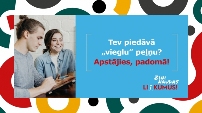 Kampaņā “Zini naudas li(ī)kumus” veicinās jauniešu izpratni par finanšu noziegumiem