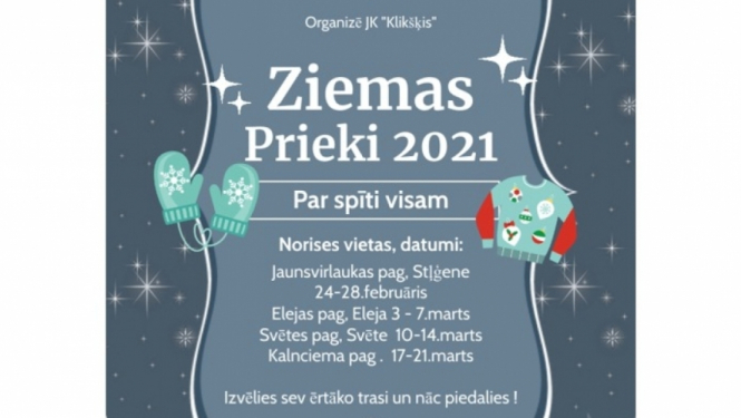 Jauniešu orientēšanās pasākums Ziemas prieki 2021 “Par spīti visam”