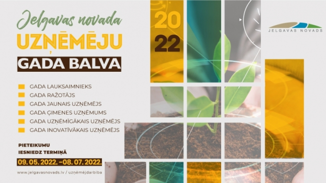 Aicina pieteikt uzņēmumus konkursam “Jelgavas novada Uzņēmēju gada balva 2022”