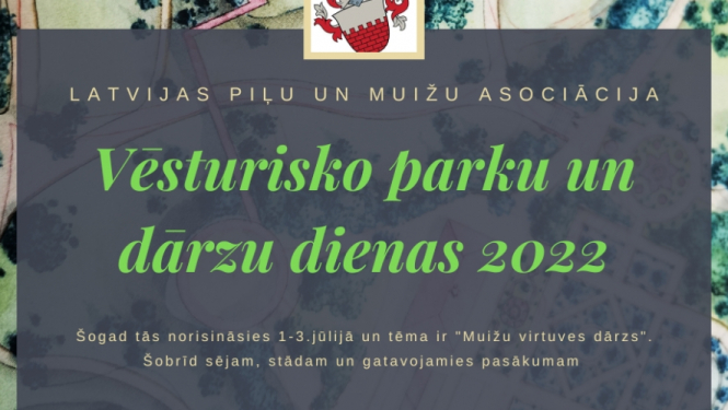 2. un 3. jūlijā aicinām uz Vēsturisko parku un dārzu dienu pasākumiem Jelgavas novada muižās
