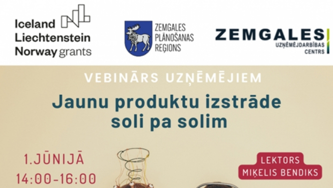 Uzņēmējus aicina bezmaksas semināru “Jaunu produktu izstrāde soli pa solim”