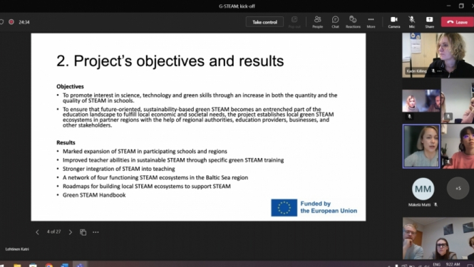 Jelgavas novada pašvaldība uzsāk darbu Erasmus+ programmas projektā “Green STEAM Ecosystems” (G-STEAM)