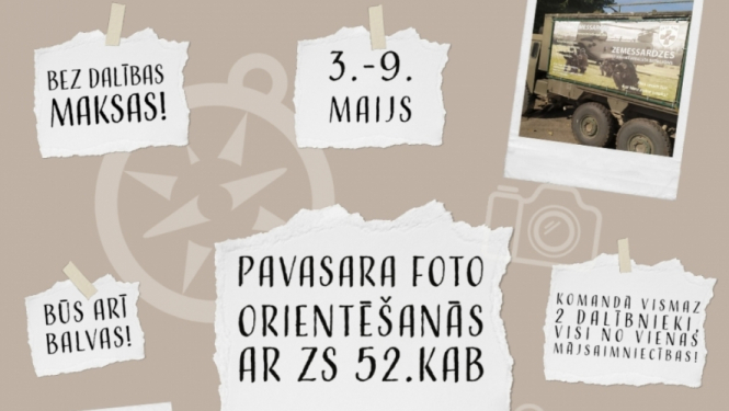 Pavasara foto orientēšanās ar Zemessardzes 52. kaujas atbalsta bataljonu