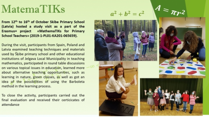 Šķibes pamatskolas pedagogi uzņem viesus no Spānijas un Polijas un dalās zināšanās par matemātikas mācīšanas metodēm