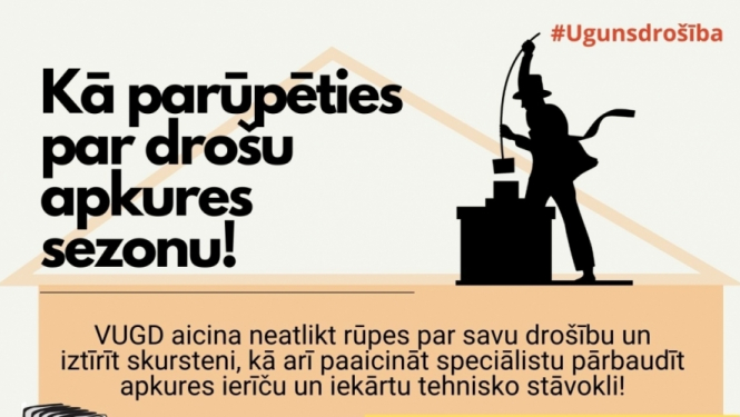 Pirms apkures sezonas parūpējies par mājokļa ugunsdrošību!