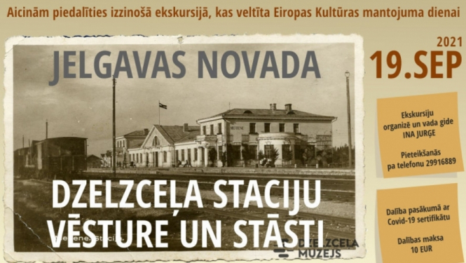 Ekskursija uz vēsturiskajām stacijām Jelgavas novadā Eiropas Kultūras Mantojuma Dienu ietvaros