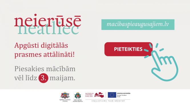 neierūsē neatliec apgūsti digitālās prasmes
