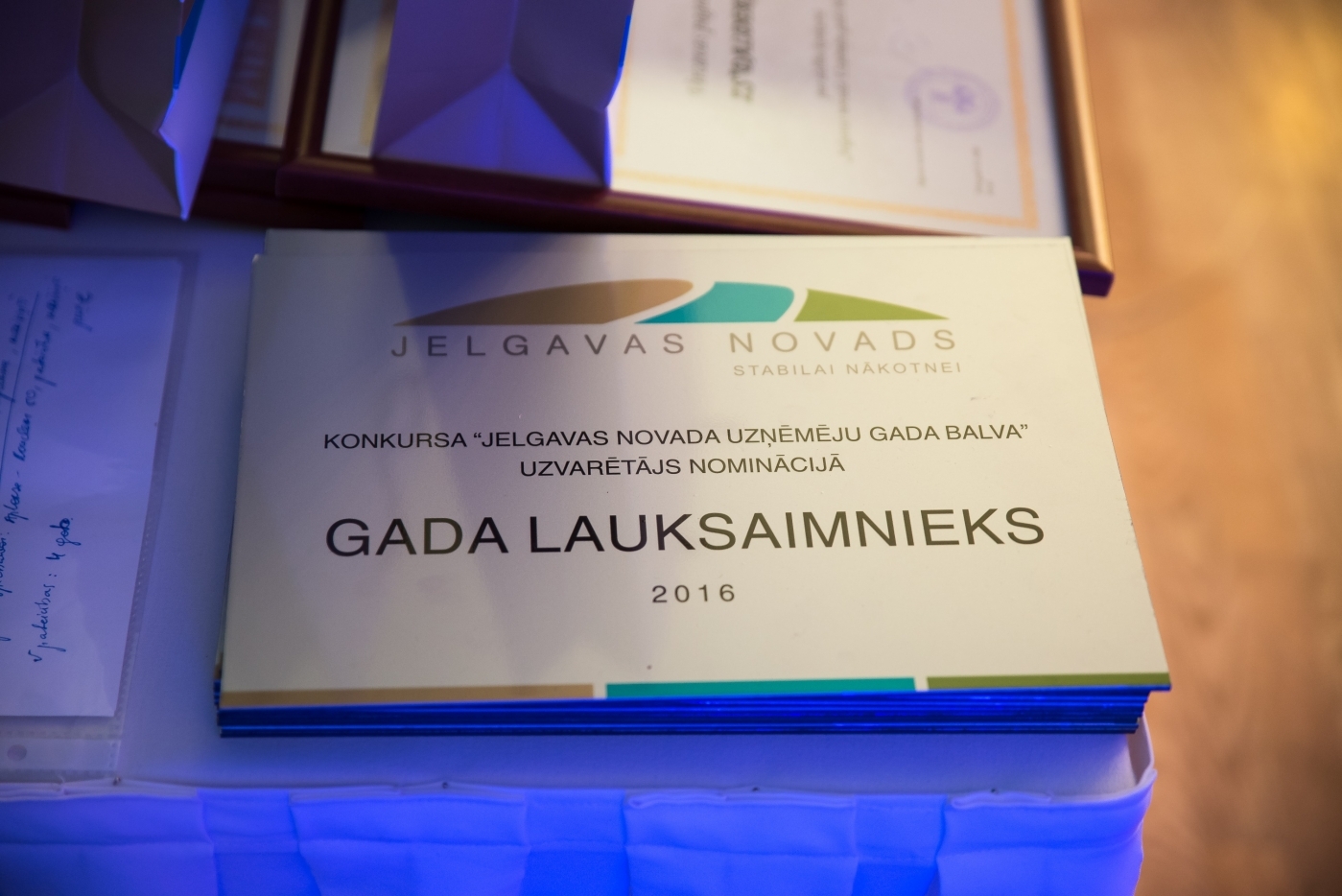 "JELGAVAS NOVADA UZŅĒMĒJU GADA BALVA 2016" LAUREĀTI