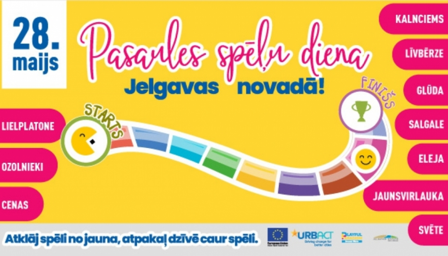 28.maijā nāc un piedalies Spēļu dienā Jelgavas novadā!