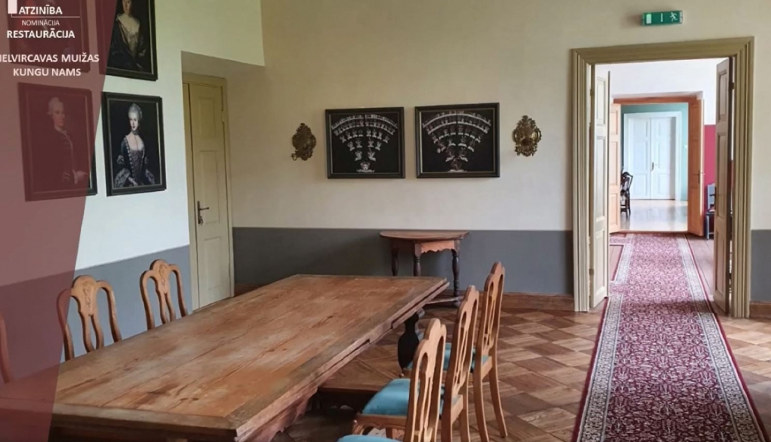 “Gada labākā būve Latvijā 2021” atzinība par Lielvircavas muižas kungu nama telpu atjaunošanu