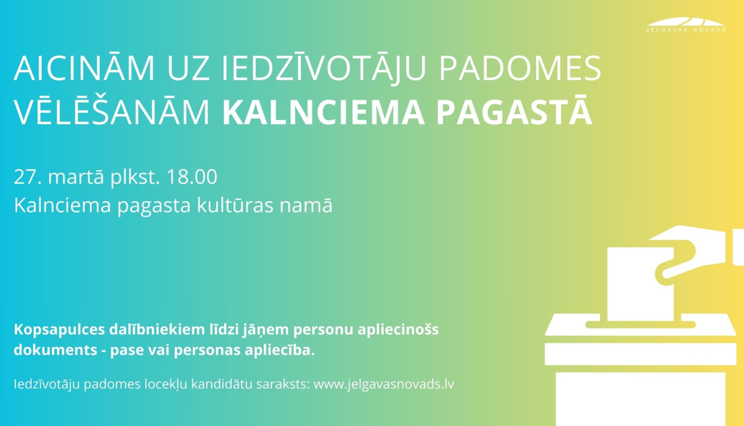 Iedzīvotāju padomes vēlēšanas Kalnciema pagastā