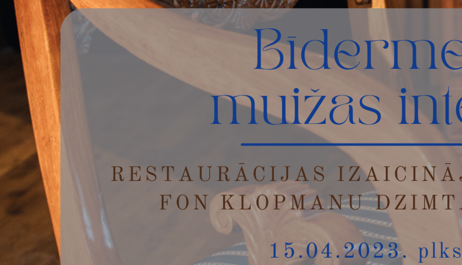 Bīdermeiera muižas interjerā