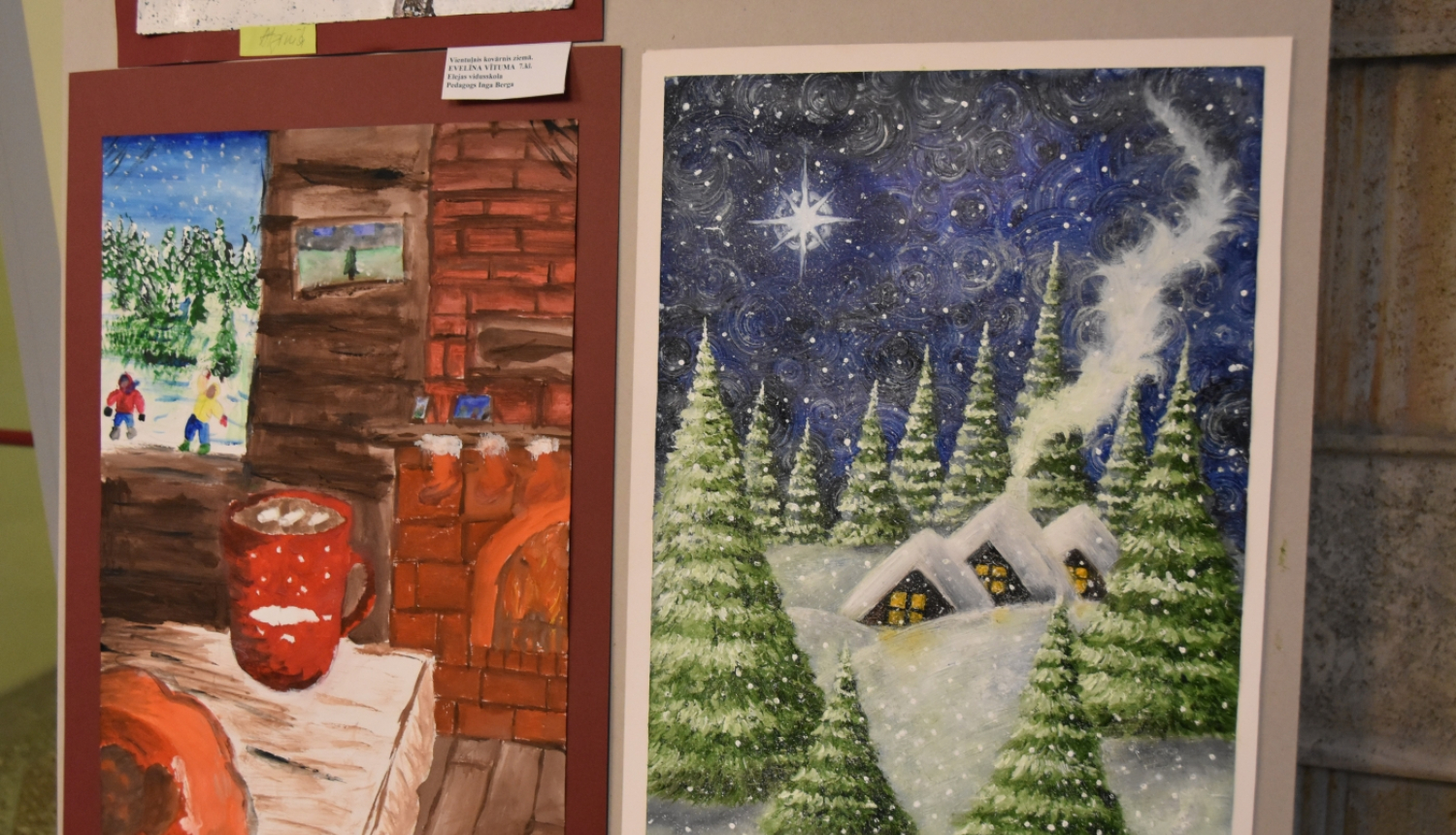 Skolēnu darbu izstāde “Ziemas brīnums”