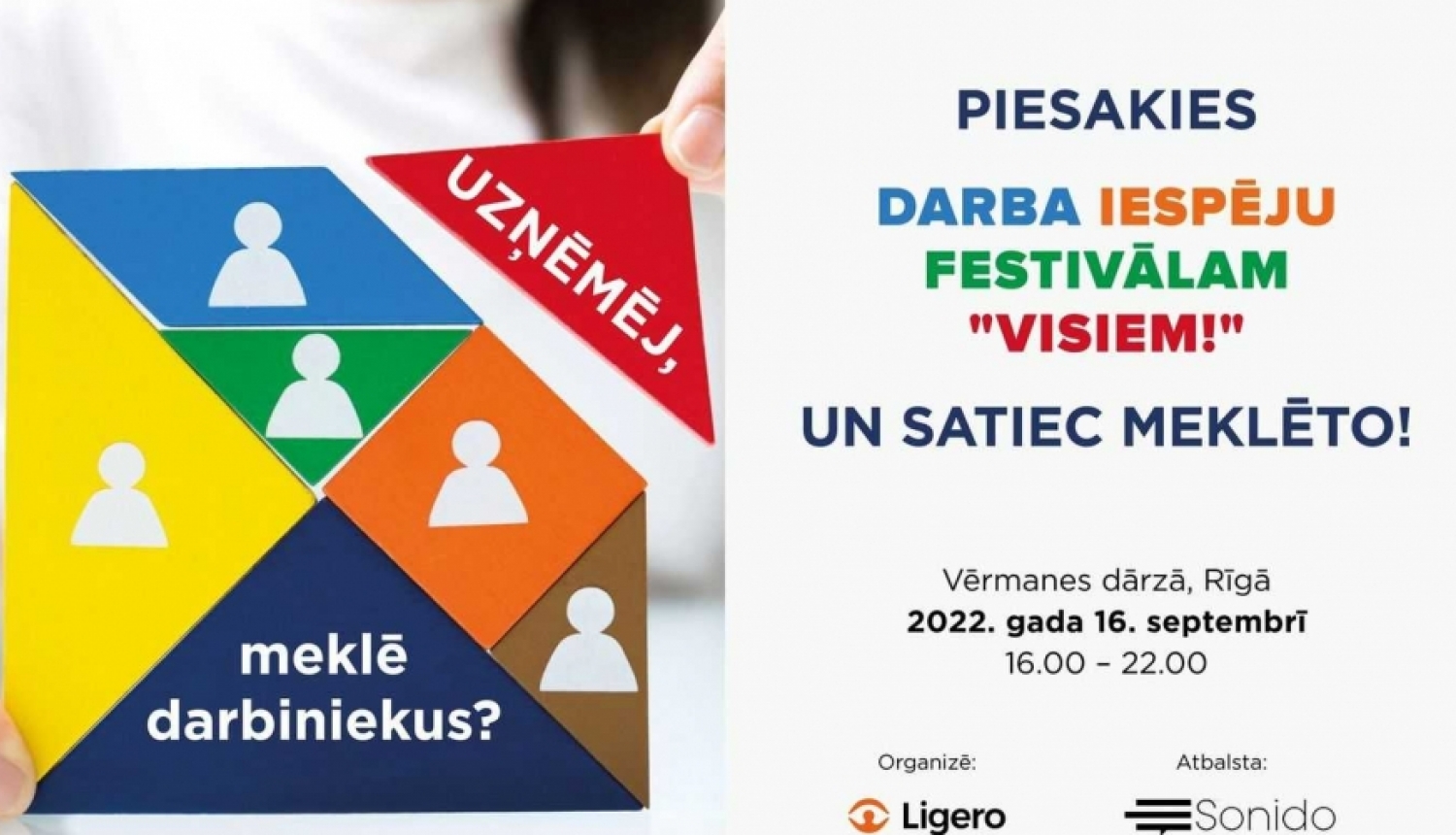 Uzņēmējus aicina pieteikties dalībai darba iespēju festivālā “Visiem!”