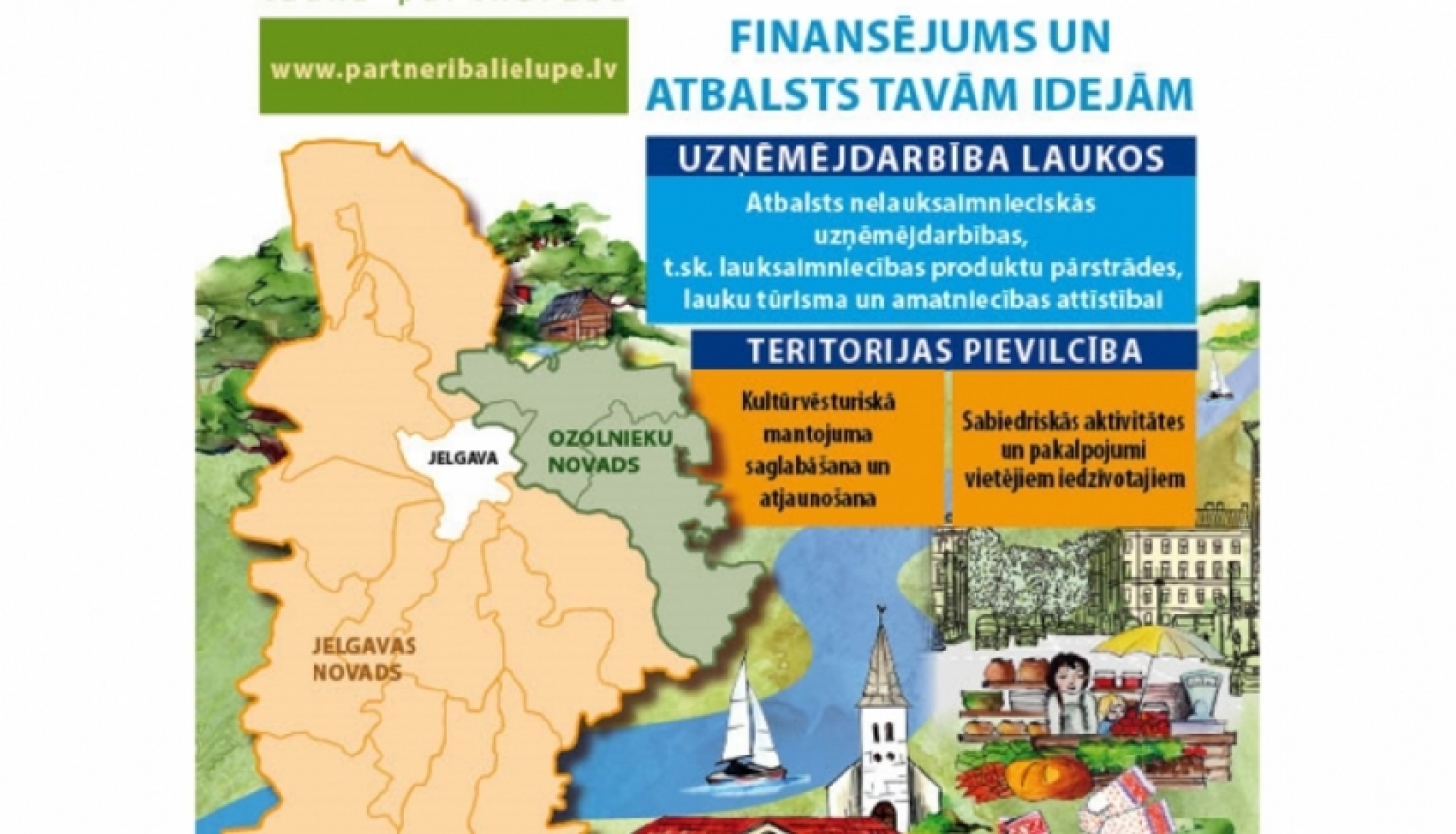 Lauku partnerība “Lielupe” izsludina Leader projektu konkursa 8. kārtu