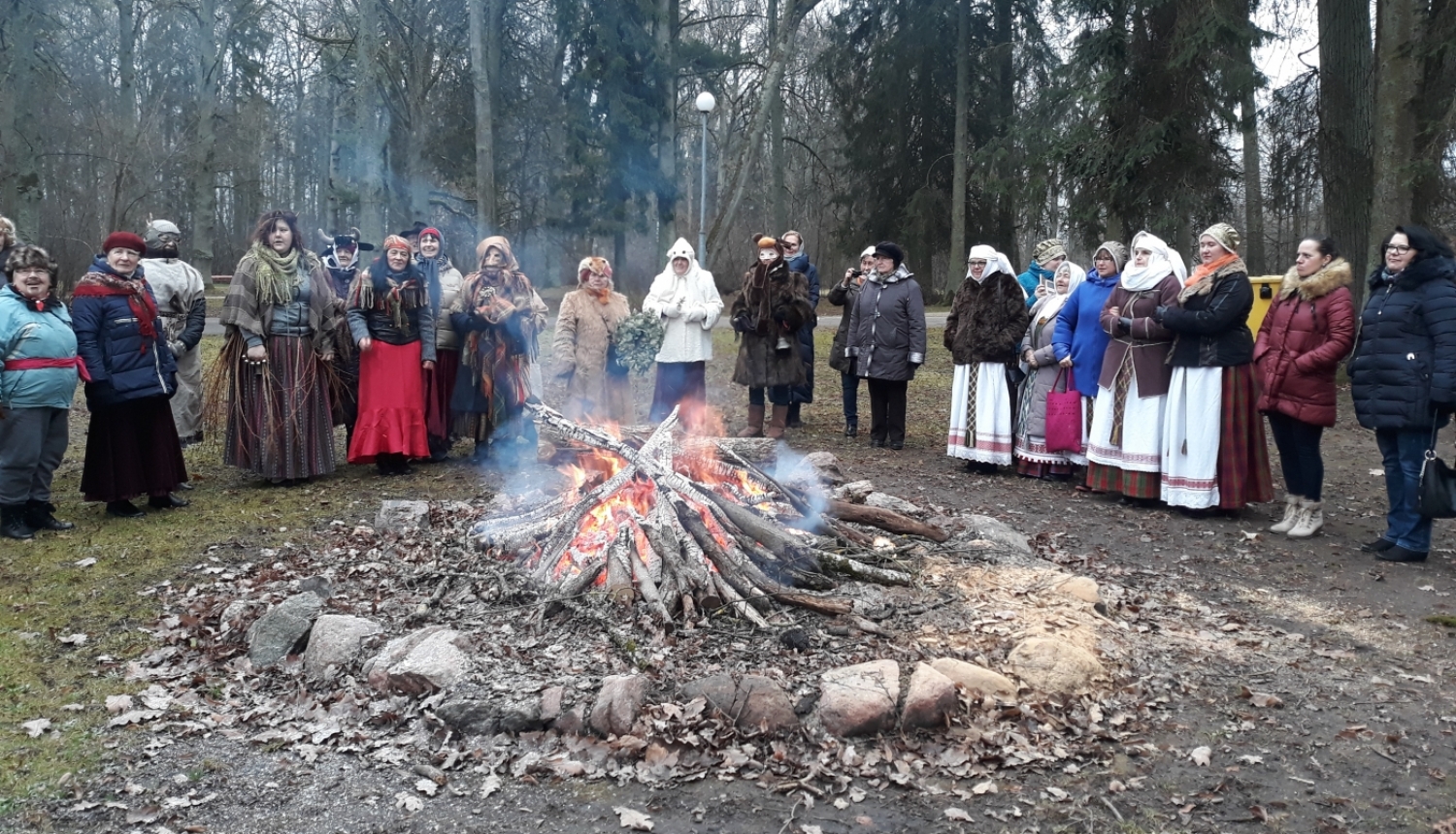 Ziemas saulgrieži Elejas muižas parkā